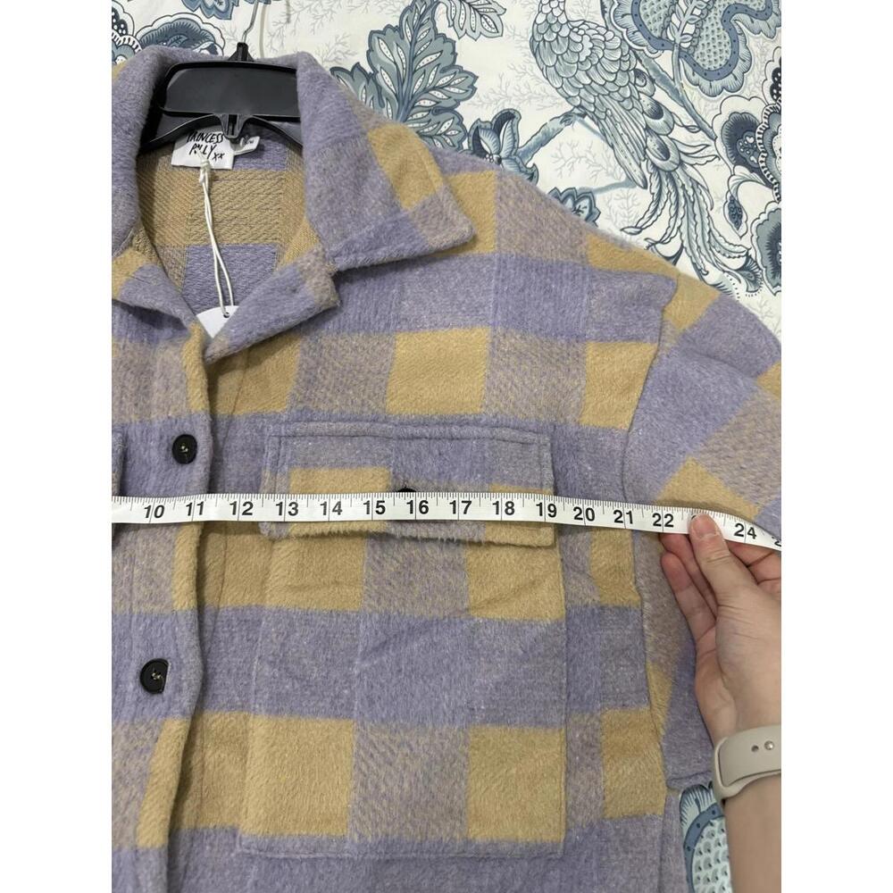 NWT Princess Polly Keelee Purple Plaid Oversized Jacket- Size Small/Medium - Picture 8 of 9